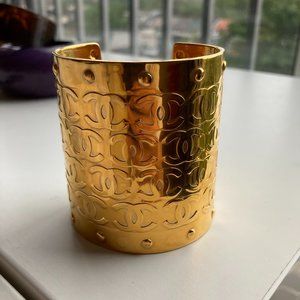 Gold plated brass Chanel cuff